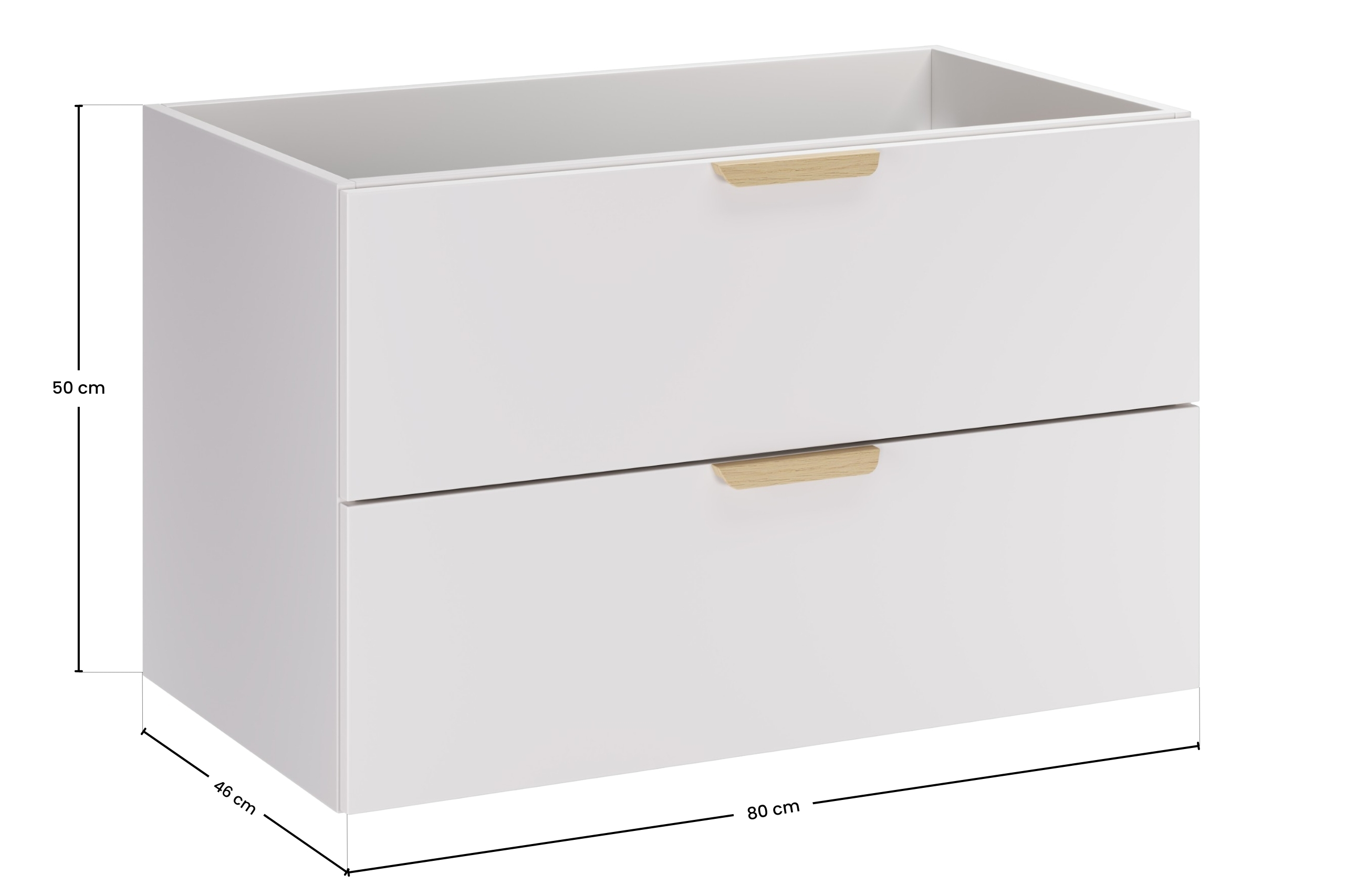 Szafka łazienkowa pod umywalkę 80 cm biały mat 2 szuflady 9 Szafka łazienkowa pod umywalkę 80 cm biały mat 2 szuflady 8